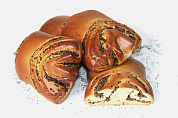 сдобная булочка БФ гребешок с маковой начинкой 2кг