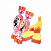 конфеты Ламзурь Мультяшки желе вкус клубника-банан 1кг*1шт! ПОШТУЧНО! (5 шт  в корб.)      №761