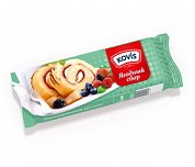 Рулет бисквитный "KOVIS" с кремом и фр.-яг.нач.ягодный сбор 0,250гр ПОШТУЧНО! (12 шт  в корб.)