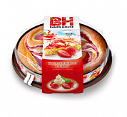 Пирог бисквитный "KOVIS" с начинками сливочной и фр.-яг. клубничн. 0,400гр ПОШТУЧНО! (6 шт  в корб.)