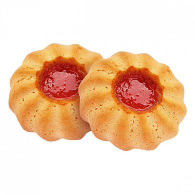 печенье КР курабье с малиновым джемом 3кг     А-90