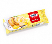 Рулет бисквитный "KOVIS" с кремом ваниль 0,250гр ПОШТУЧНО! (12 шт  в корб.)